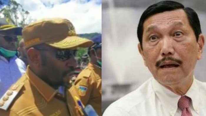 Bupati Ricky Ham Pagawak dan Menko Kemaritiman dan Investasi Luhut Binsar Panjaitan