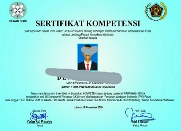 Sertifikat UKW palsu/ist
