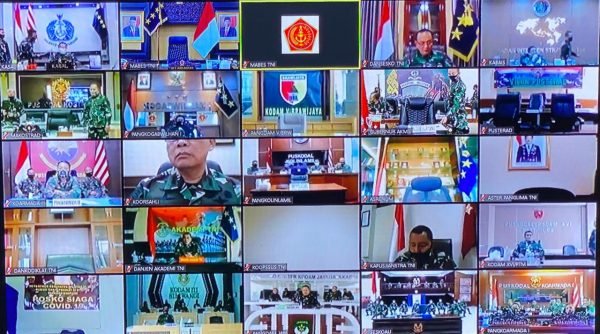 Panglima TNI Marsekal TNI Hadi Tjahjanto, S.I.P pimpin rapat virtual - Foto: istimewa