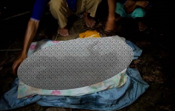 Anak Odo Olani Telaumbanua alias Ama Wira (korban) atas nama Feblius Telaumbanua, (4), ditemukan meninggal dunia dalam keadaan gosong/Foto:Humas Polres Nias
