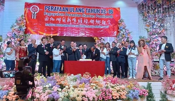 Perayaan Ulang Tahun ke-16 Paguyuban Perantau Siantan Pontianak (PPSP) di Restaurant Fortune Star, Kota Tua, Jakarta Barat, Minggu (11/6/2023). Foto: istimewa