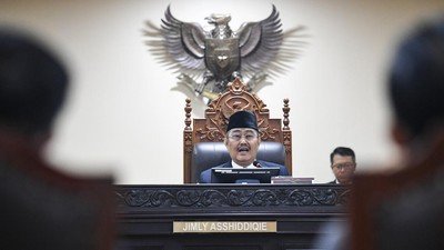 Ketua Majelis Kehormatan Mahkamah Konstitusi (MKMK) Jimly Asshiddiqie. (ANTARA FOT0)