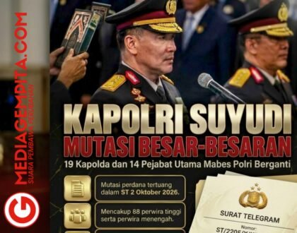 Kapolri Suyudi Ario Seto Mutasi Besar-besaran Pati Polri, Ini Daftar Lengkapnya